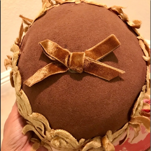 Brown unique wool vintage hat. - Picture 1 of 6